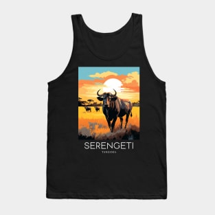 A Pop Art Travel Print of the Serengeti National Park - Tanzania Tank Top